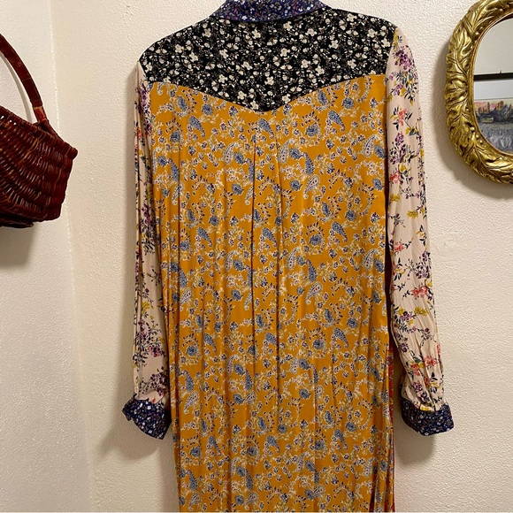 Natural Life Esme Long Sleeve Full Button Contrast Floral Print Shirt Dress - Picture 6 of 9